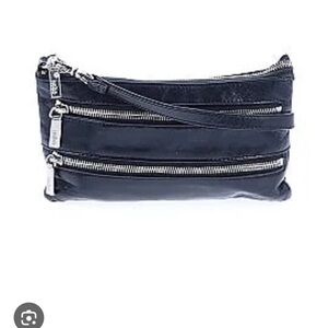 Vintage Hobo crossbody convertible Black Leather bag